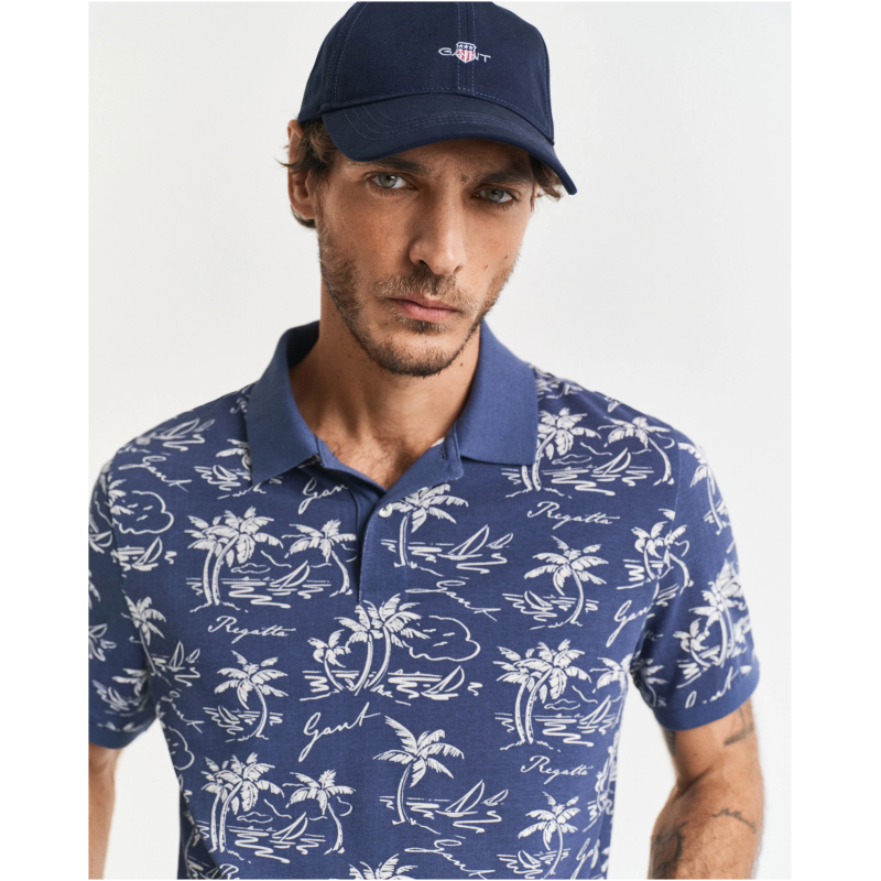 GANT Island Print Polo Shirt